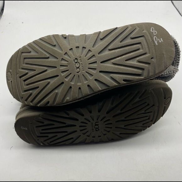 UGG Cardy Grey Sweater Boots Women’s Size 8 Cardy Gray Rolled Cuffed Knit Boots - Picture 7 of 7